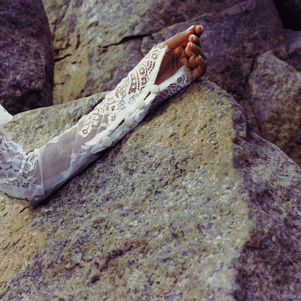 Pearl Rosette Wrap Skirt