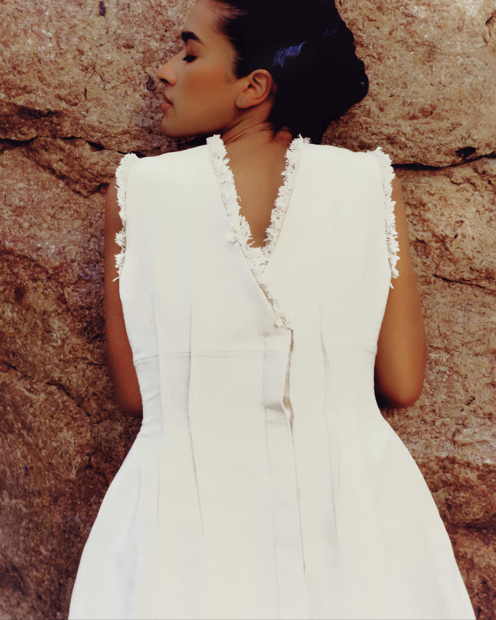 Ivory Fringe Banner Dress