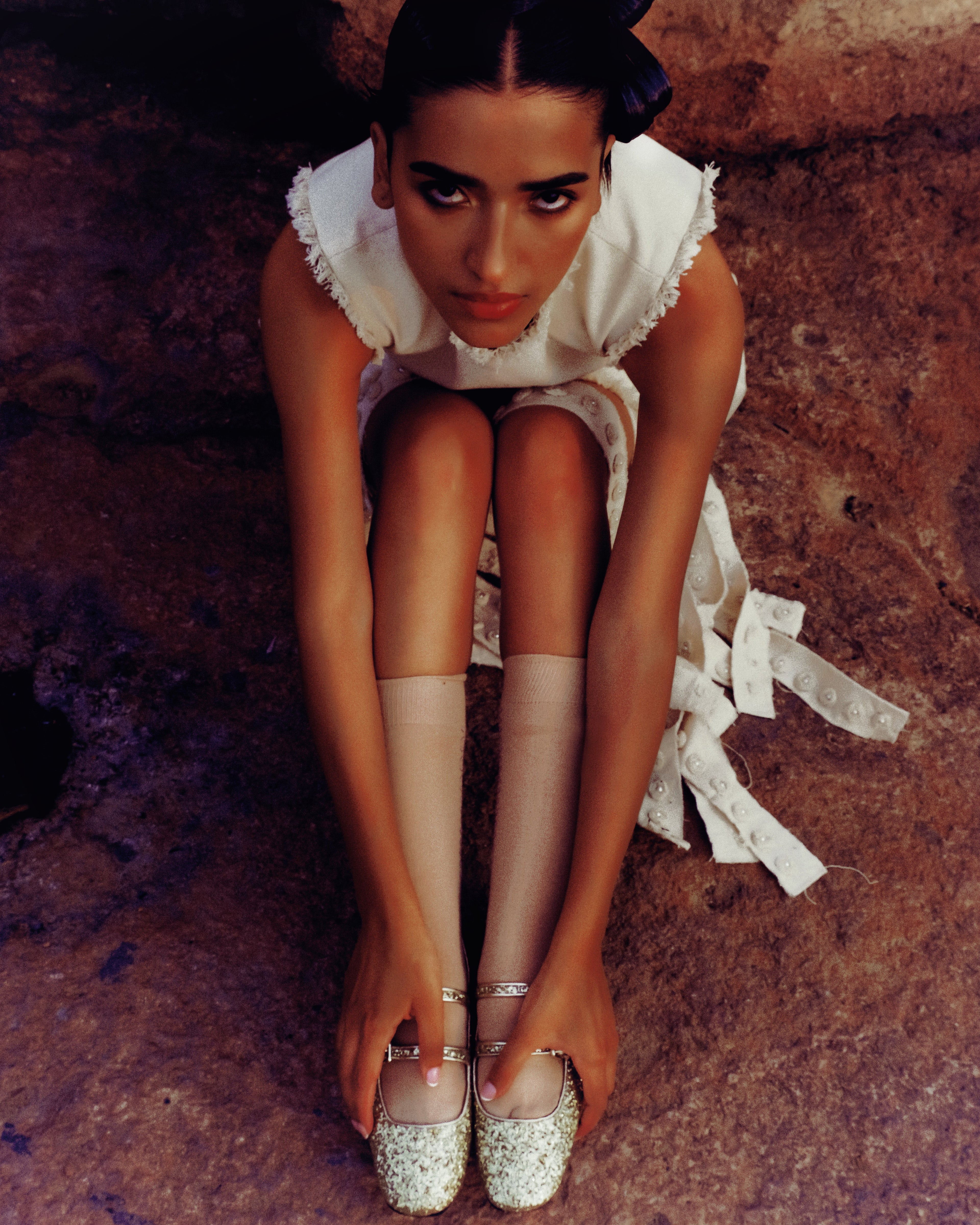 Ivory Fringe Banner Dress