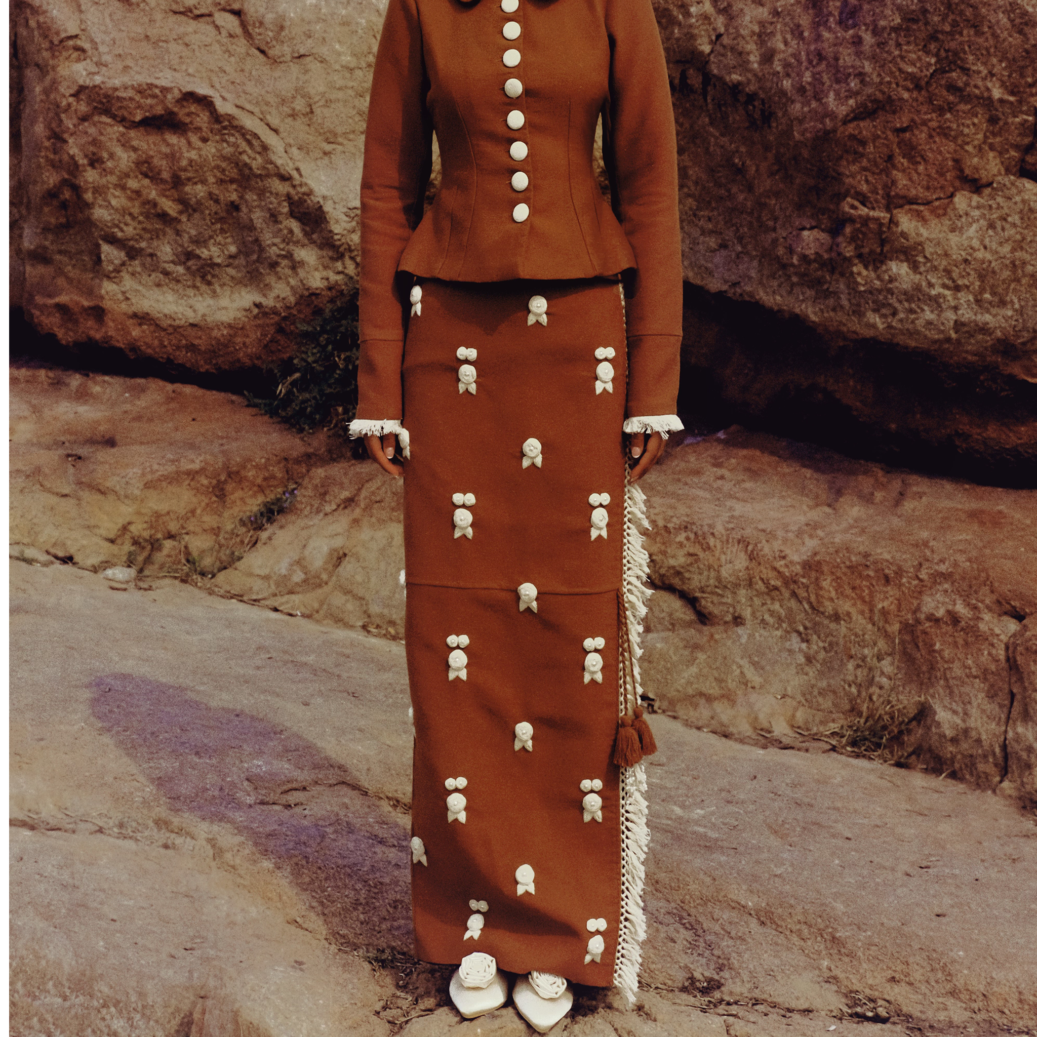 Amber Rosette Wrap Skirt